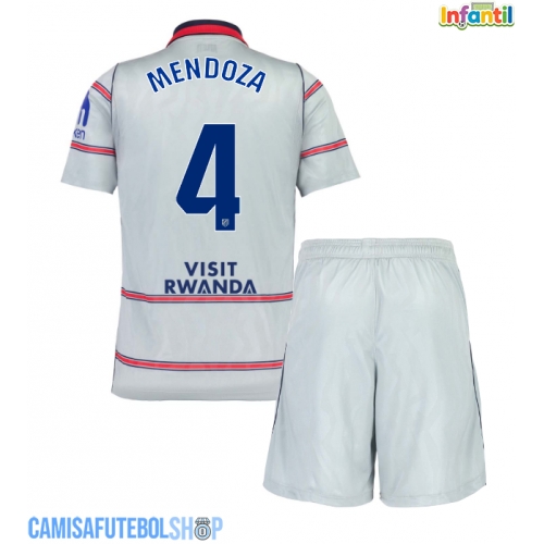Camisa de time de futebol Atletico Madrid Rodrigo Mendoza #4 Replicas 3º Equipamento Infantil 2026-27 Manga Curta (+ Calças curtas)